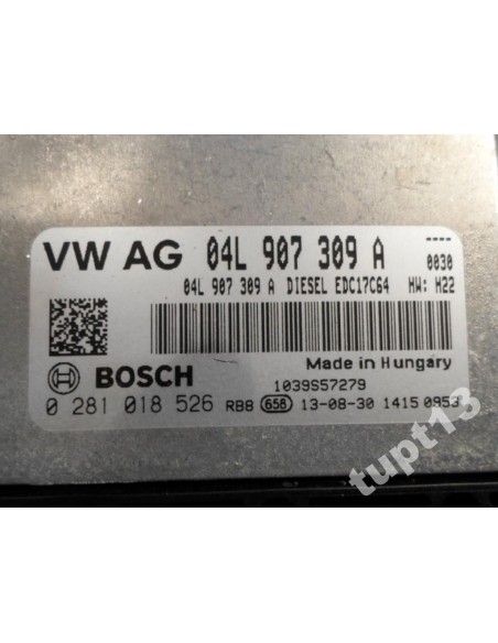 VW KOMPUTER STEROWNIK SILNIKA 2.0 TDI 04L907309A