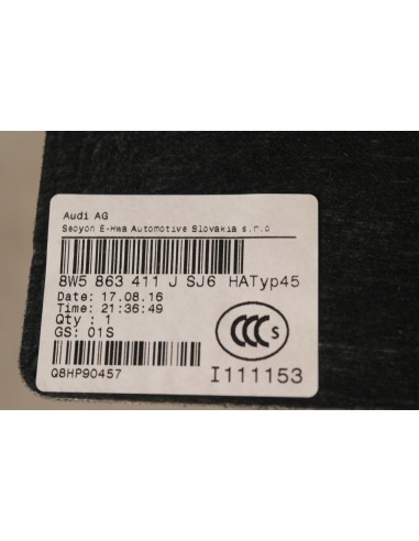 AUDI A4 LIFT 8W SEDAN PÓŁKA TYLNA 8W5863411J