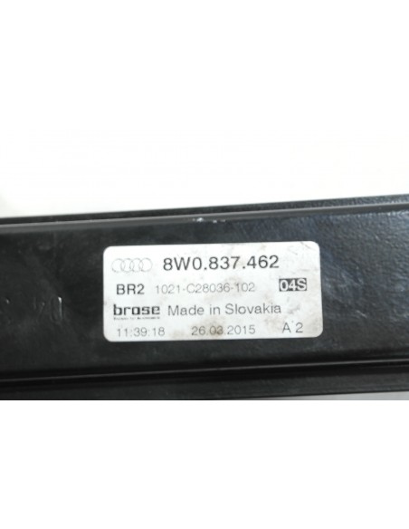 AUDI A4 LIFT MECHANIZM SZYBY PRAWY PRZÓD 8W0837462