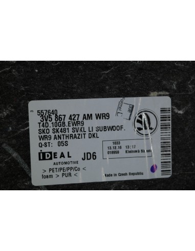 SKODA SUPERB III BOCZEK BAGAŻNIKA LEWY 3V5867427