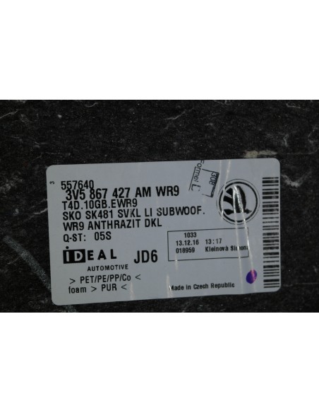 SKODA SUPERB III BOCZEK BAGAŻNIKA LEWY 3V5867427