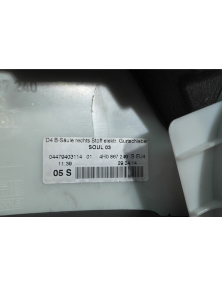 AUDI A8 4H TAPICERKA SŁUPKA B PRAWA 4H0867240 B