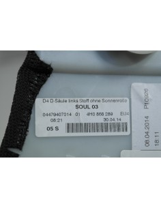 AUDI A8 4H TAPICERKA SŁUPKA C LEWA 4H0868289 B 2