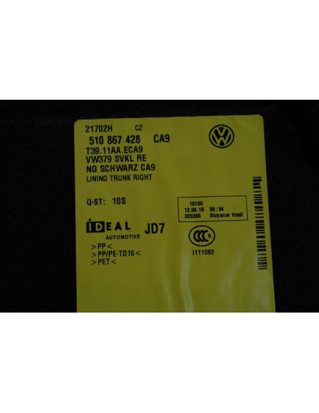 VW SPORTSVAN TAPICERKA BAGAŻNIKA PRAWA 510867428