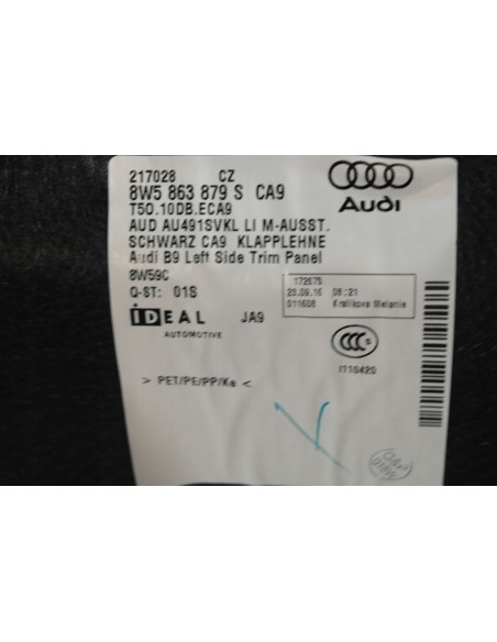 AUDI A4 8W0 TAPICERKA BAGAŻNIKA LEWA 8W5863879S
