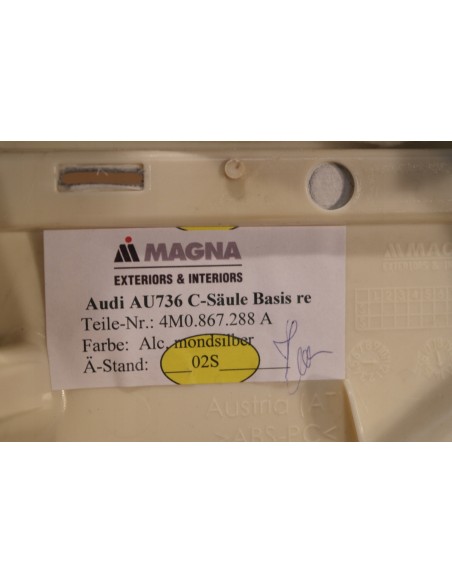 AUDI Q7 4M TAPICERKA SŁUPKA 4M0867288A ALKANTARA