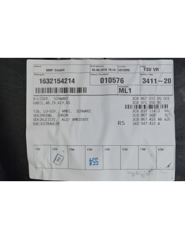 VW CC LIFT TAPICERKA DRZWI PRAWA PRZEDNIA SKÓRA