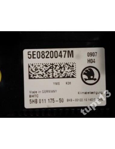 SKODA OCTAVIA III PANEL KLIMATYZACJI 5E0907047M