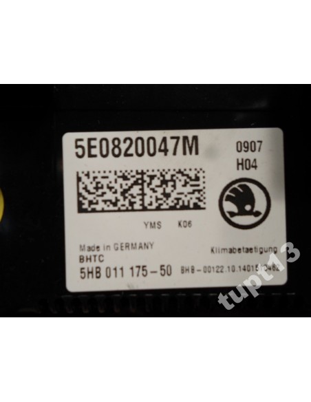 SKODA OCTAVIA III PANEL KLIMATYZACJI 5E0907047M