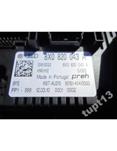 AUDI A1 PANEL KLIMATYZACJI 8X0820043A 2