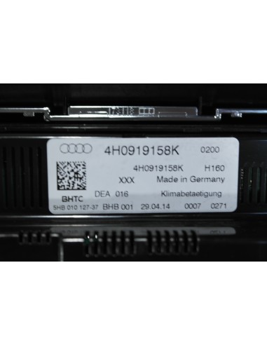 AUDI A8 4H PANEL KLIMATYZACJI TYŁ 4H0919158K