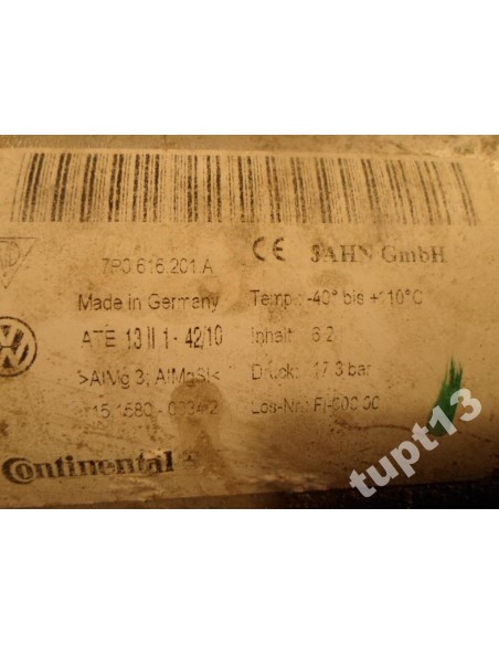 VW TOUAREG FL 10-15R ZBIORNIK CIŚNIENIA 7P0616201A