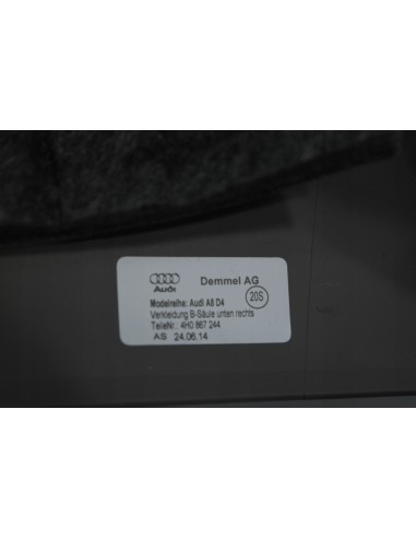 AUDI A8 D4 4H LIFT TAPICERKA SŁUPKA PRAWA SZARA
