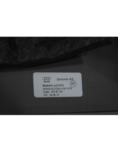 AUDI A8 D4 4H LIFT TAPICERKA SŁUPKA PRAWA SZARA