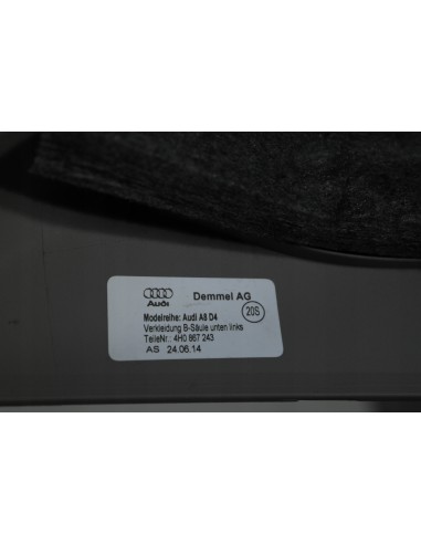 AUDI A8 D4 4H LIFT TAPICERKA SŁUPKA LEWA SZARA