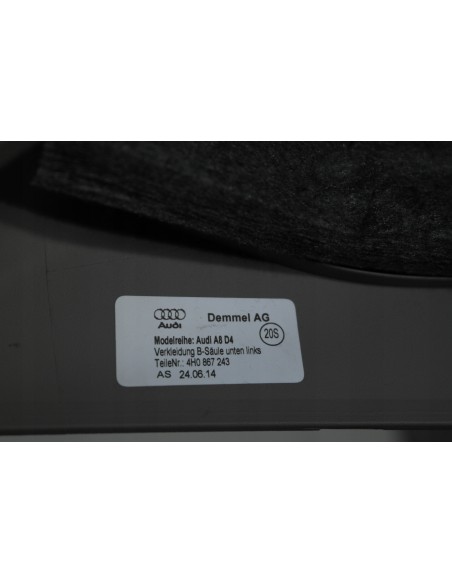 AUDI A8 D4 4H LIFT TAPICERKA SŁUPKA LEWA SZARA