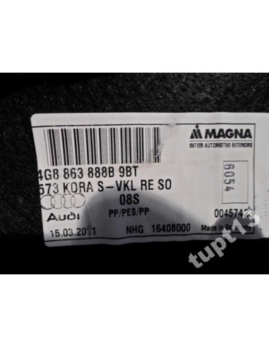 AUDI A7 S7 TAPICERKA BAGAŻNIKA PRAWA CZARNA