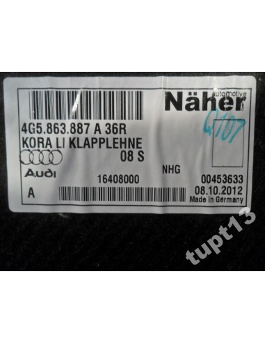 AUDI A6 4G0 SEDAN TAPICERKA BAGAŻNIKA PRAWA