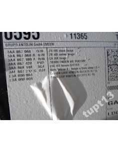 VW PASSAT B7 TAPICERKA DRZWI PRAWY TYŁ BEŻOWA 2