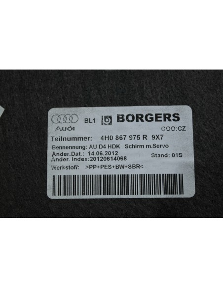 AUDI A8 D4 4H LIFT TAPICERKA KLAPY TYLNEJ