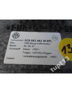 VW PASSAT B7 PODŁOGA BAGAŻNIKA BEŻOWA 3C9863463M 2