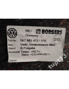 VW GOLF VI CABRIO TAPICERKA OSŁONA 5K7863473 2