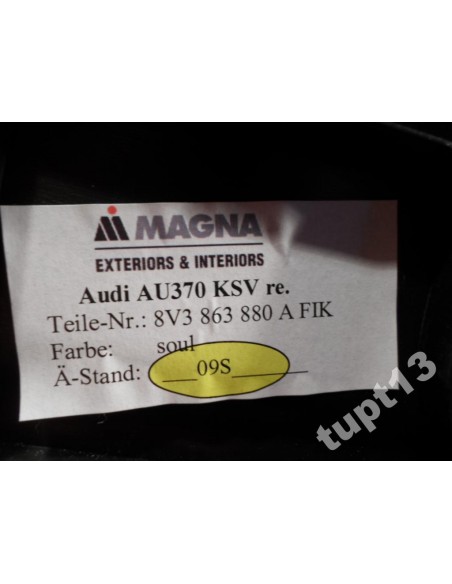 AUDI A3 8V0 3-D TAPICERKA BAGAŻNIKA 8V3863880