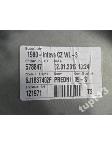 SKODA FABIA II MECHANIZM SZYBY PRAWY PRZÓD