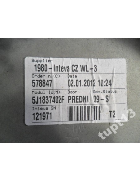 SKODA FABIA II MECHANIZM SZYBY PRAWY PRZÓD