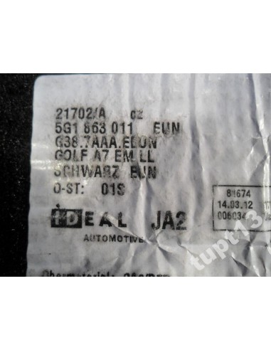 VW GOLF VII DYWANIKI WELUROWE KOMPLET ORYGINAŁ