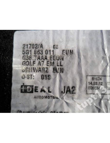 VW GOLF VII DYWANIKI WELUROWE KOMPLET ORYGINAŁ