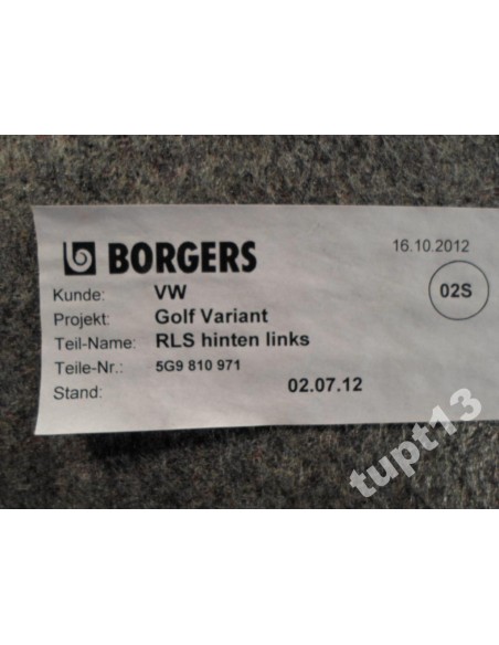 VW GOLF VII KOMBI NADKOLE TYLNE LEWE 5G9810971