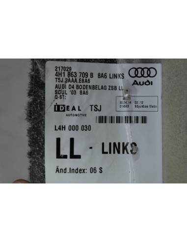 AUDI A8 4H DYWAN WYKŁADZINA WNĘTRZA 4H1863709 B