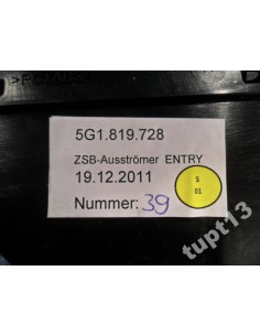 VW GOLF VII KRATKA NAWIEW ŚRODKOWY 2