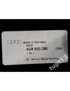 AUDI A7 S7 LISTWA BOCZNA PRAWA NA SŁUPEK 4G8853290 2