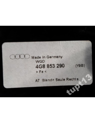 AUDI A7 S7 LISTWA BOCZNA PRAWA NA SŁUPEK 4G8853290
