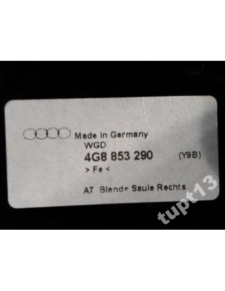 AUDI A7 S7 LISTWA BOCZNA PRAWA NA SŁUPEK 4G8853290