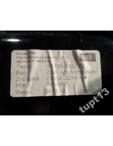 VW GOLF SPORTSVAN SCHOWEK GÓRNY Z DESKI CZARNY