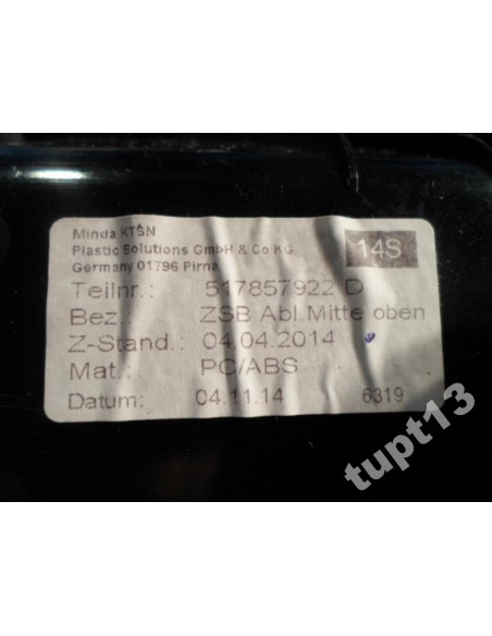 VW GOLF SPORTSVAN SCHOWEK GÓRNY Z DESKI CZARNY