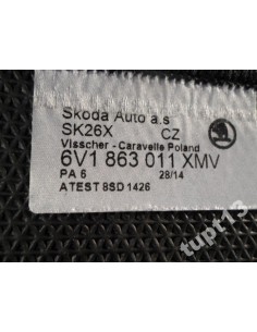 SKODA FABIA III DYWANIKI WELUROWE WNĘTRZA KOMPLET 2