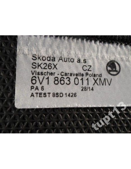 SKODA FABIA III DYWANIKI WELUROWE WNĘTRZA KOMPLET