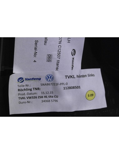 VW TIGUAN 5NA TAPICERKA DRZWI LEWA TYLNA