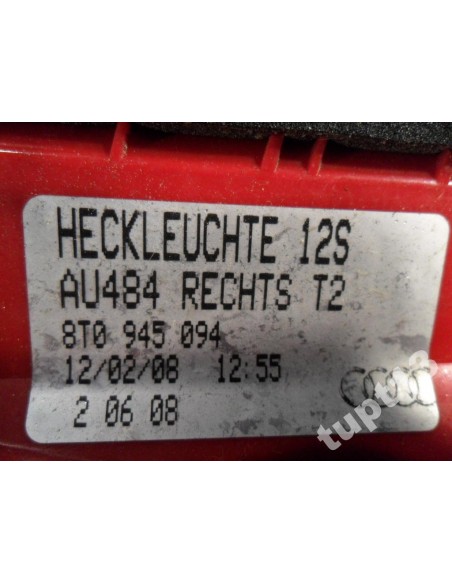 AUDI A5 COUPE LAMPA TYLNA PRAWA Z KLAPY 8T0945094