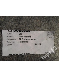 VW GOLF VII KOMBI NADKOLE TYLNE PRAWE 5G9810972 2