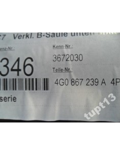 AUDI A6 4G0 TAPICERKA SŁUPKA LEWA 4G0867239A 2