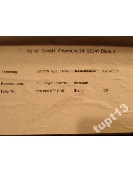 VW SPORTSVAN BELKA OSŁONA BAGAŻNIKA 510868077