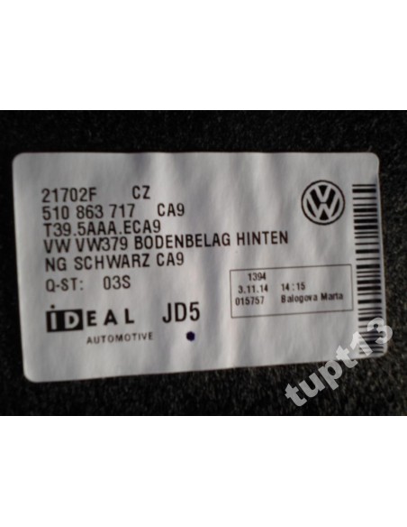 VW GOLF SPORTSVAN DYWAN BAGAŻNIKA 510863717