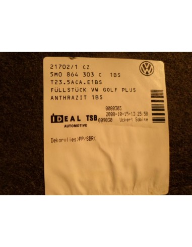 VW GOLF VI PLUS DYWAN MATA 5M0864303C