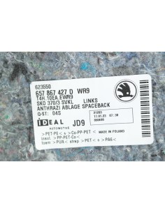 SKODA SCALA TAPICERKA BOCZEK BAGAŻNIKA LEWY 657867427D 2