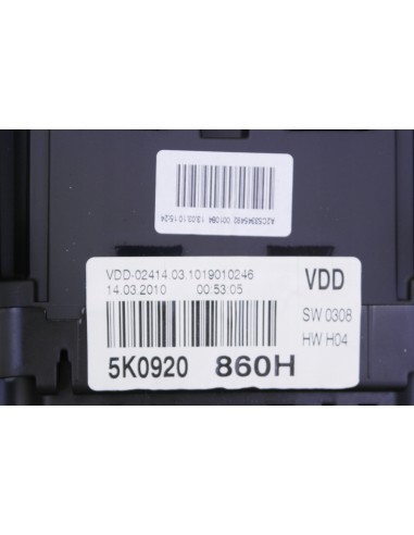 VW GOLF VI LICZNIK ZEGARY 1.4 TSI 5K0920860H